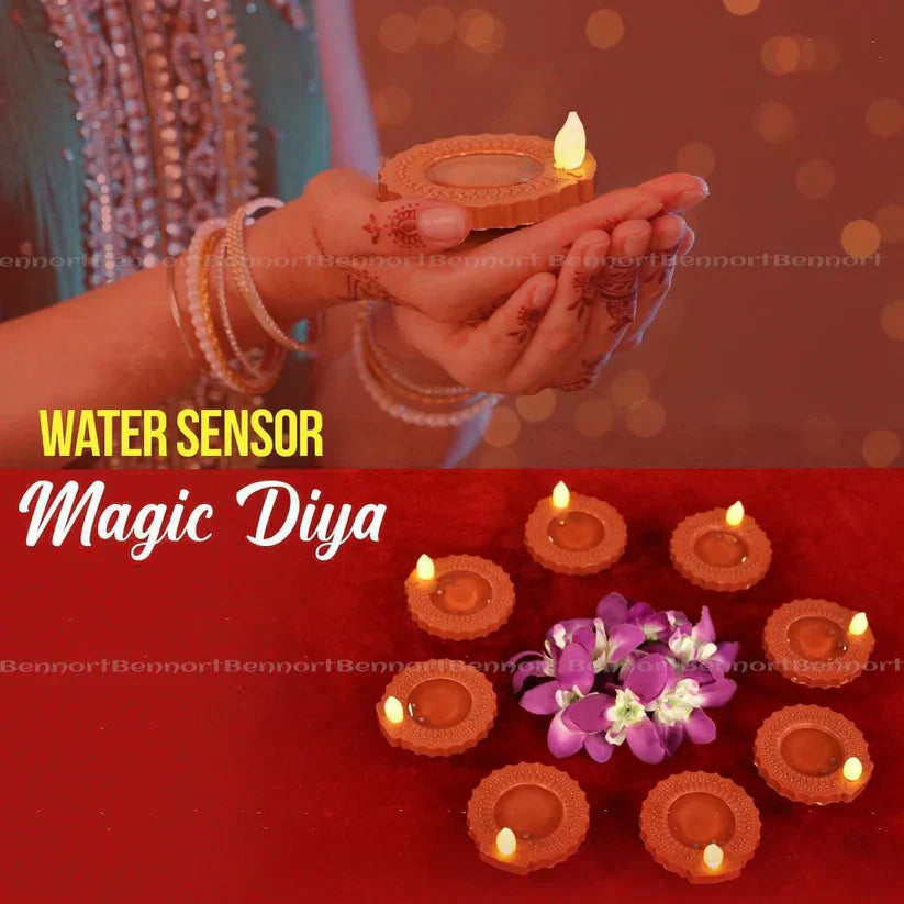 Create a Peaceful Ambience with the Soft Glow of a Water Sensor Diya