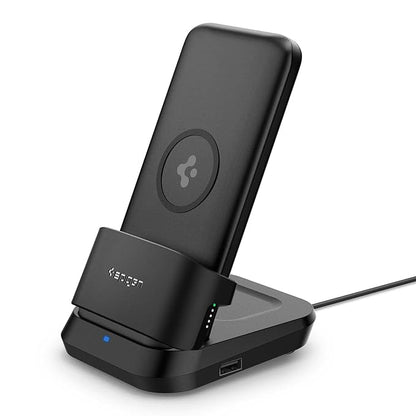 Spigen ArcPack 10000mAh 20W 5in1 Wireless Power Bank - Black | 10000mAh 5in1 Wireless Fast Charging
