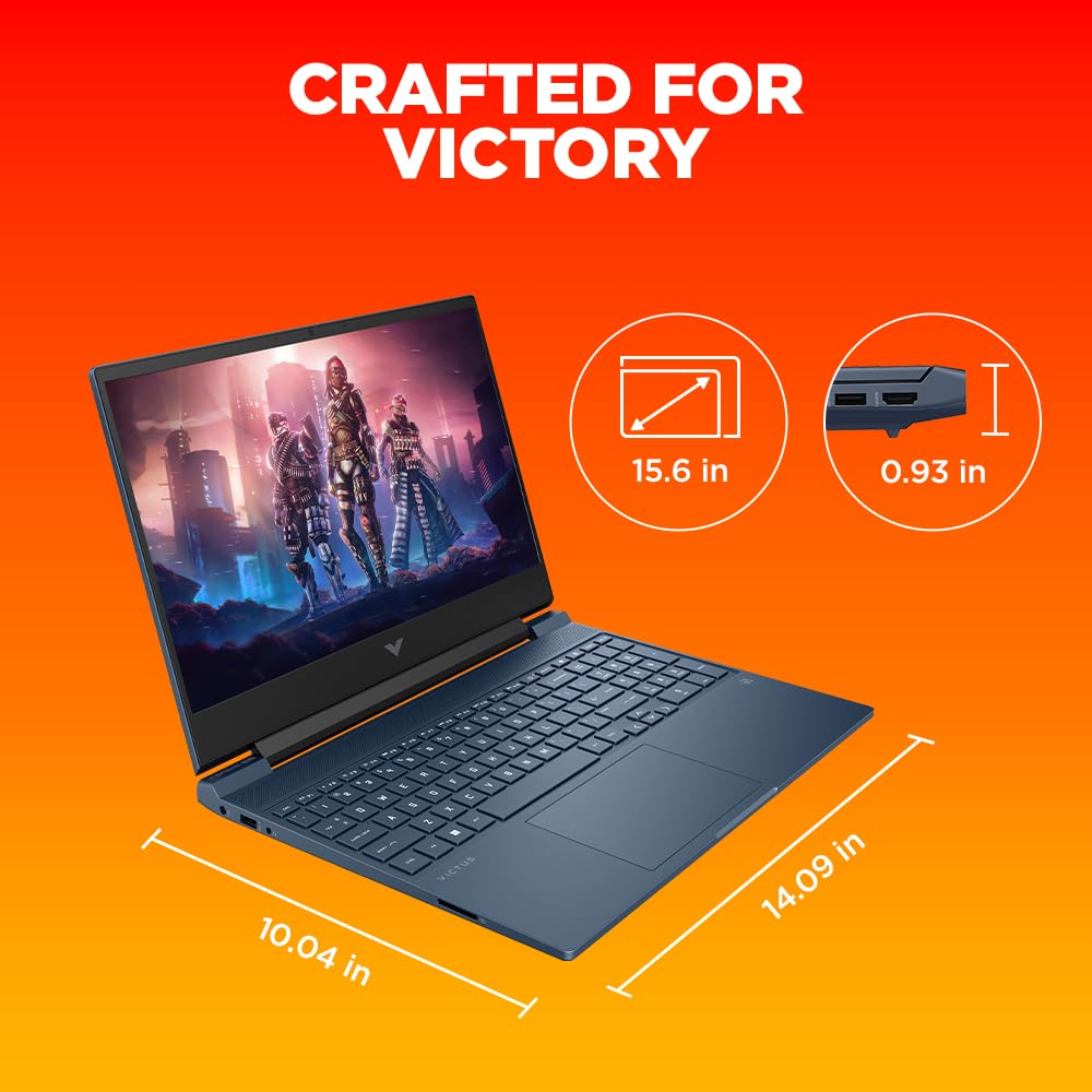 HP Victus Gaming Laptop, AMD Ryzen 5 5600H, AMD 4GB Radeon RX 6500M Graphics