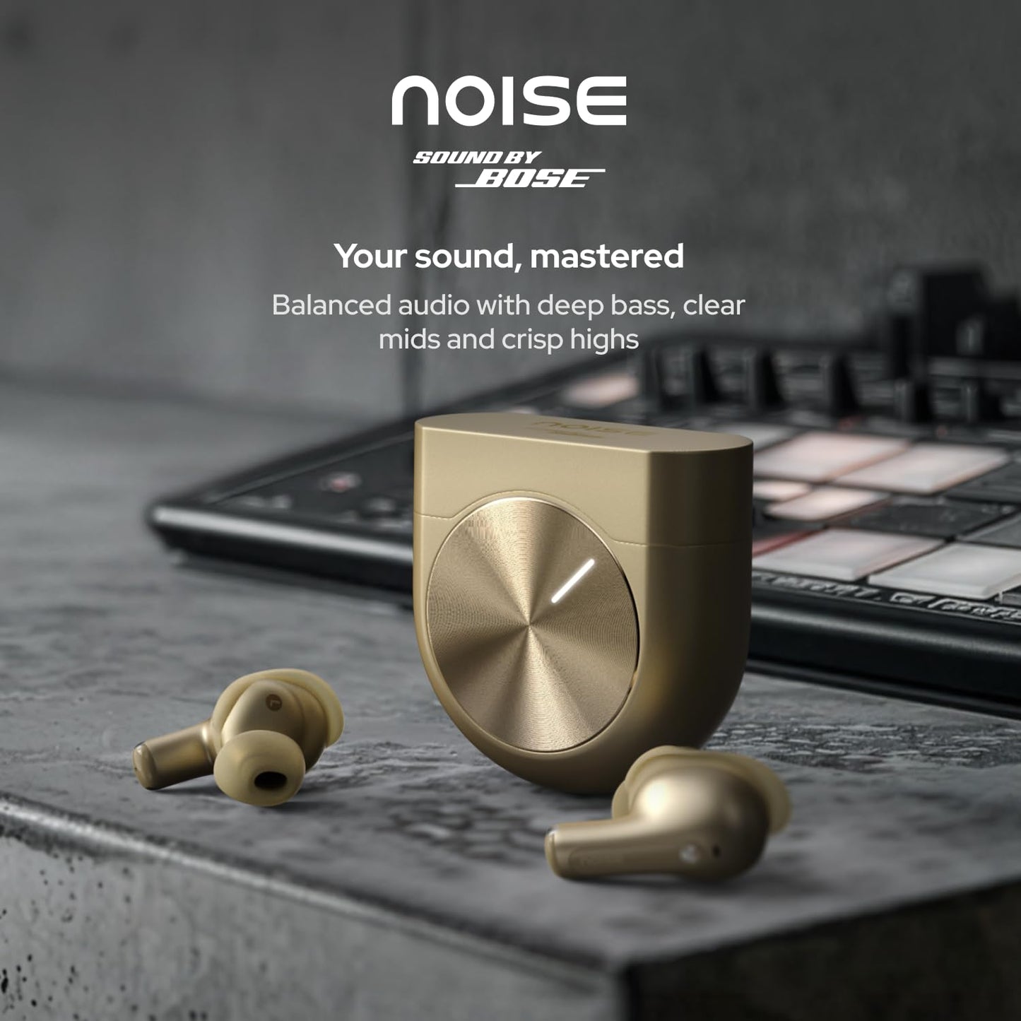 Noise Master Buds 2 with Sound by Bose Truly Wireless Earbuds (2026),51dB Adaptive ANC, Hi-Res LHDC Audio,360° Spatial Audio