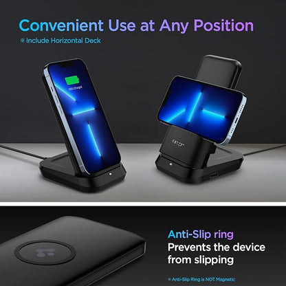 Spigen ArcPack 10000mAh 20W 5in1 Wireless Power Bank - Black | 10000mAh 5in1 Wireless Fast Charging