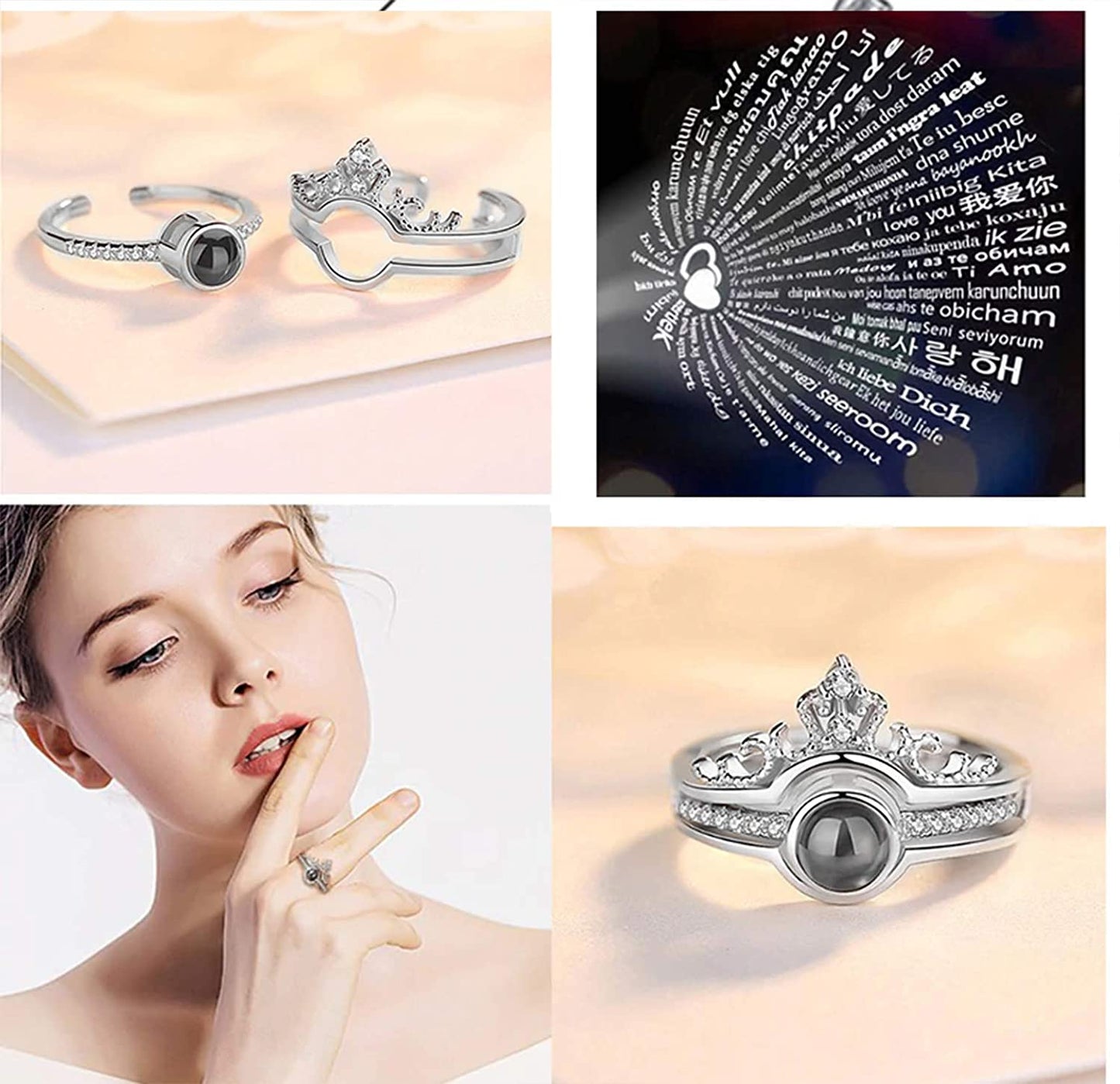 100 Languages 'I love you' ring