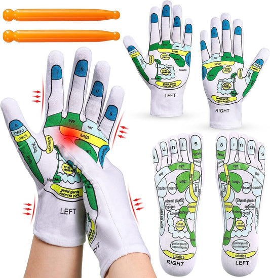 SC™ Acupressure Reflexology Socks and Gloves Tool Set