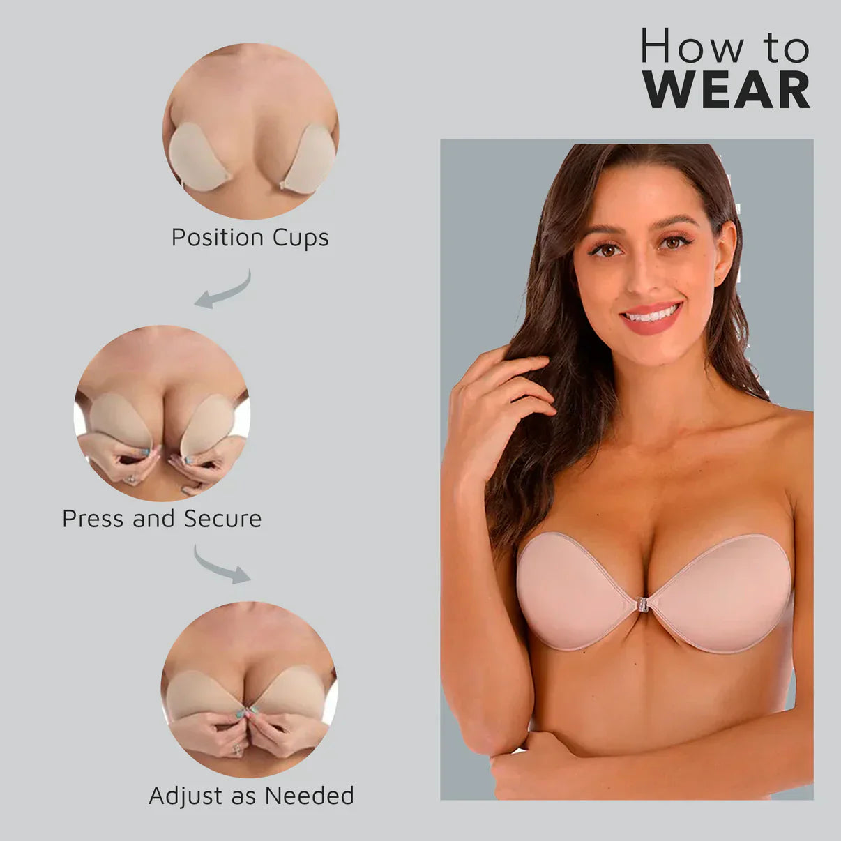 STICKY PUSH UP BRA ( BUY 1 GET 1 FREE)