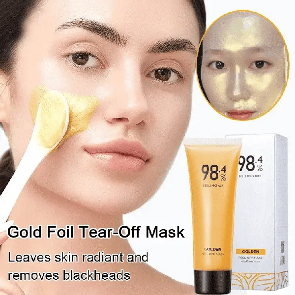 Golden Radiance Revival Combo – Face Massage Roller and Gold Peel Mask