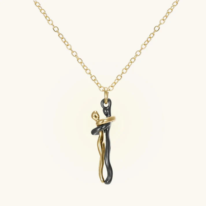 Hug Couple Pendant with Chain - A Symbol of Love and Togetherness
