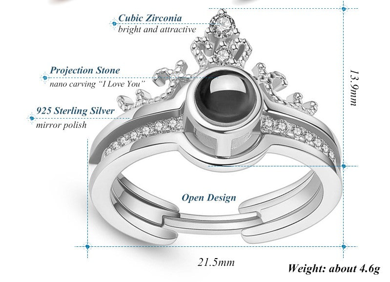 100 Languages 'I love you' ring